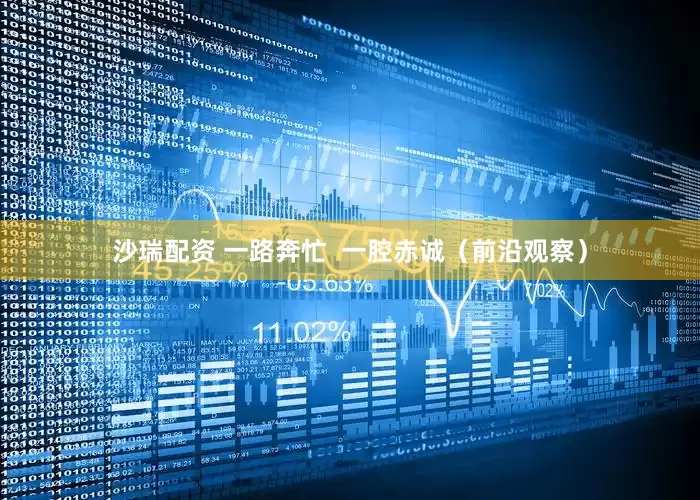 沙瑞配资 一路奔忙  一腔赤诚（前沿观察）