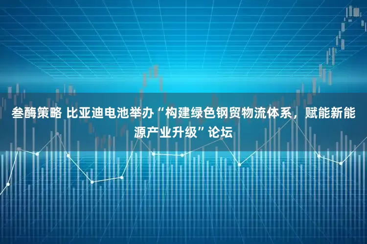 叁酶策略 比亚迪电池举办“构建绿色钢贸物流体系，赋能新能源产业升级”论坛